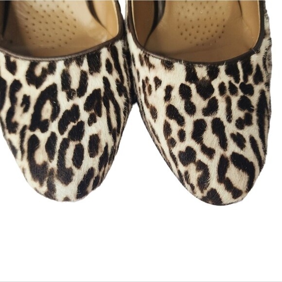 Anyi Lu Leopard Print Calf Hair Pumps  Brown Black Heels Shoes 39.5 - Picture 5 of 11